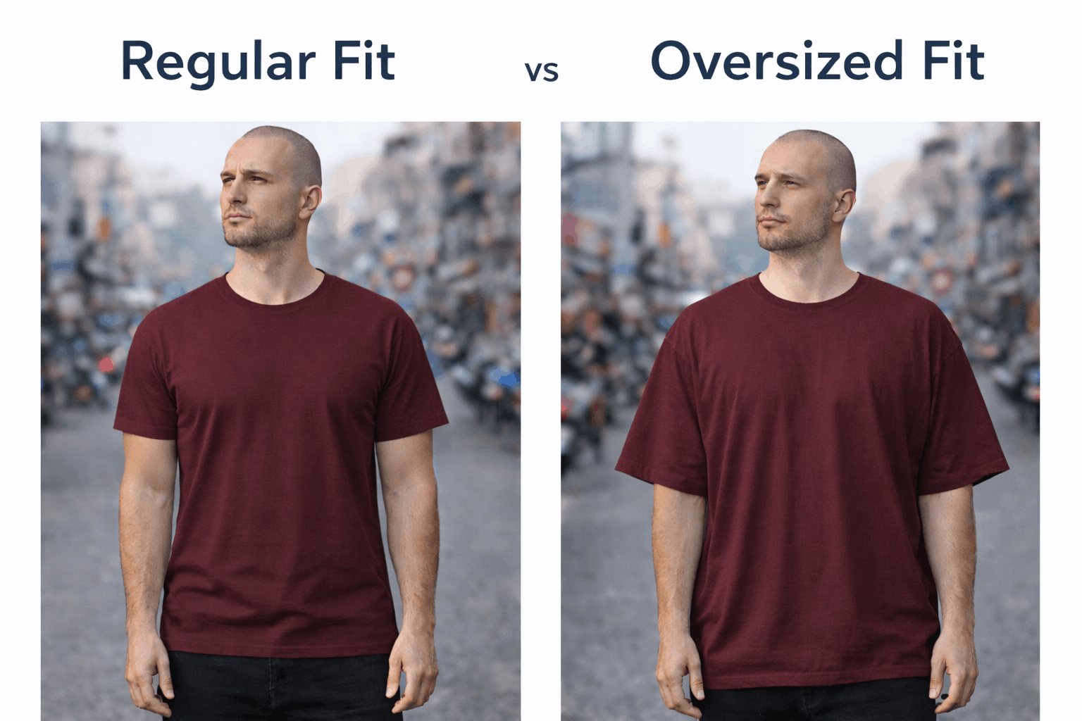 Limitless Oversized Streetwear T-Shirt – Maroon |